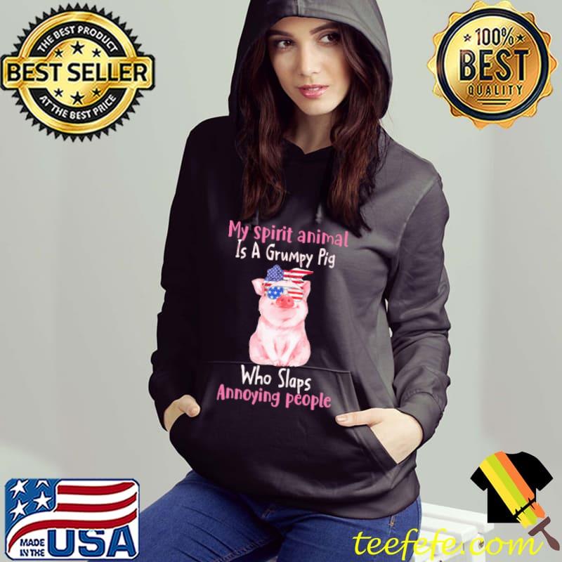 Grumpy Pig my spitit animal is a grumpy pig who slaps annoying people s Hoodie Grumpy Pig my spitit animal is a grumpy pig who slaps annoying people s Hoodie
