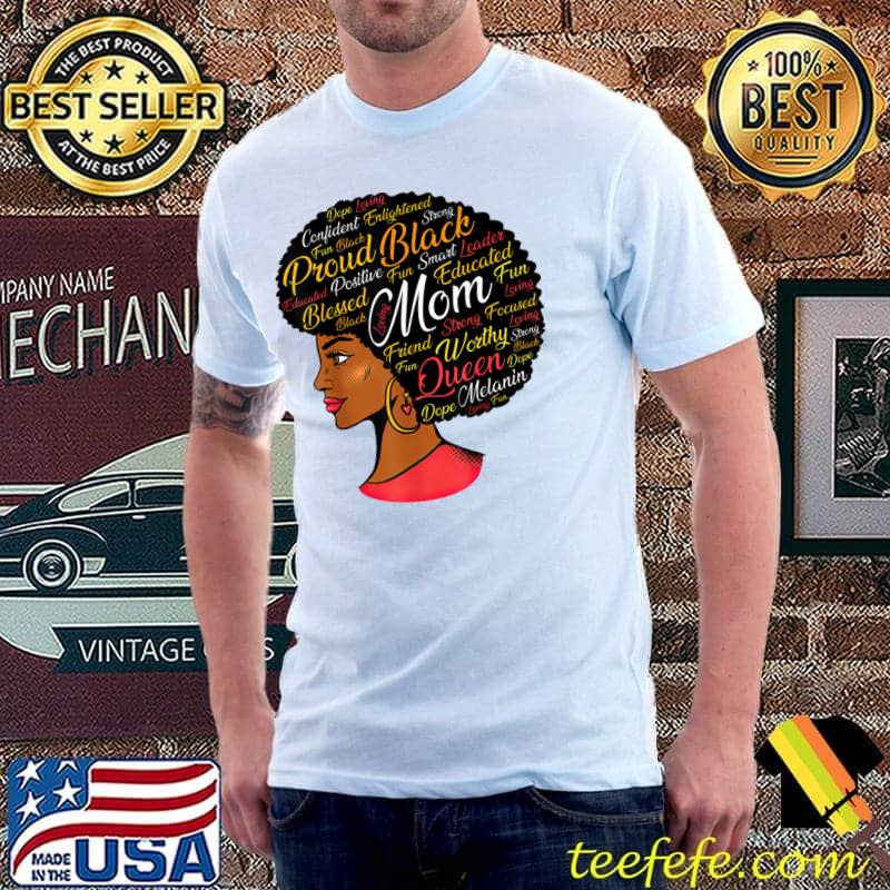 Happy Mother’s Day Black American Mom Queen Afro African T-Shirt