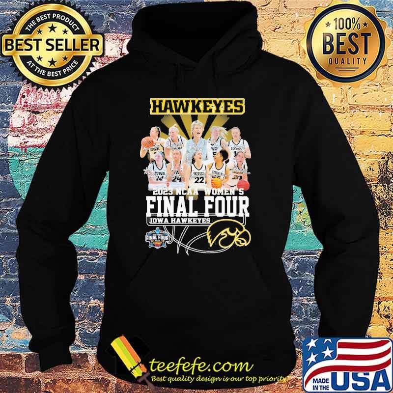Hawkeyes 2023 NCAA women's final four Iowa Hawkeyes signatures shirt