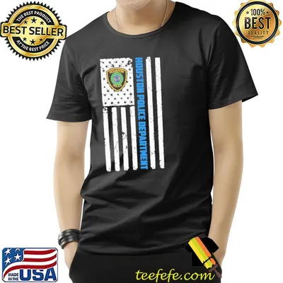 Houston Police department America flag shirt