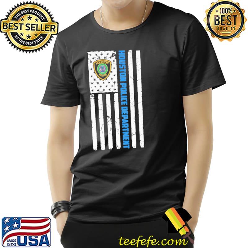 Houston Police department America flag shirt