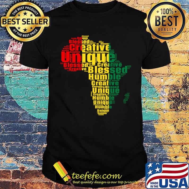 Humble Blessed Creative Unique Black History And Culture Maps T-Shirt Humble Blessed Creative Unique Black History And Culture Maps T-Shirt