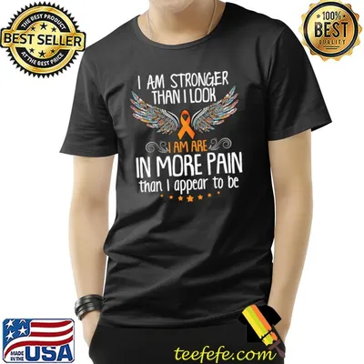 I am stronger than look am are in more pain than appear wings stars T-Shirt
