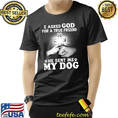 I Asked God For A True Friend So He Sent Me My Dog Father's Day T-Shirt