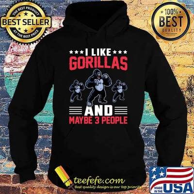 I Like Gorillas And Maybe 3 People I Gorilla Stars T-Shirt