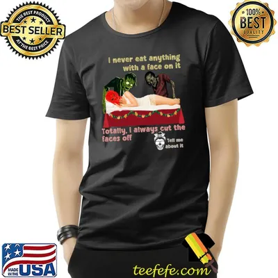 I Never Out Anything With A Face On It Zombie Cooking Channel Horror T-Shirt
