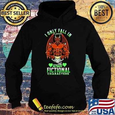 I Only Fall In Love With Fictional Characters Hearts T-Shirt