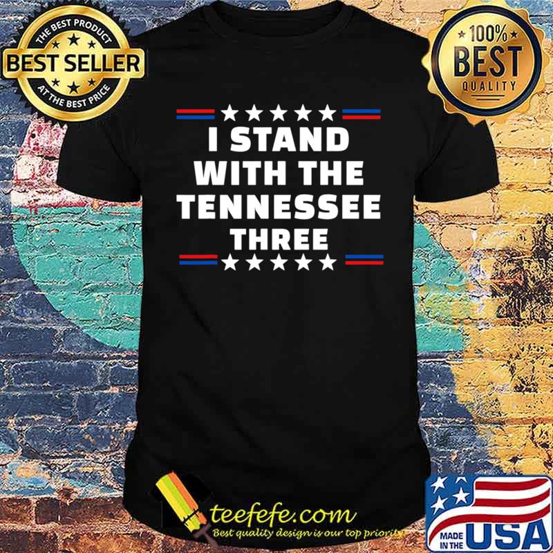 I Stand With The Tennessee Three Stars Line Red And Blue Political T-Shirt