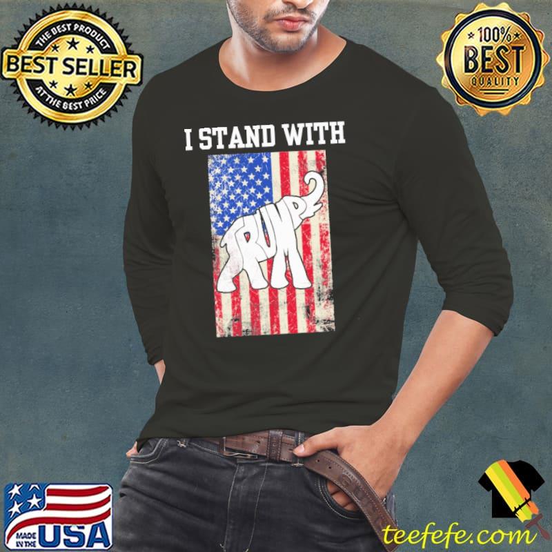 I stand with Trump America flag shirt