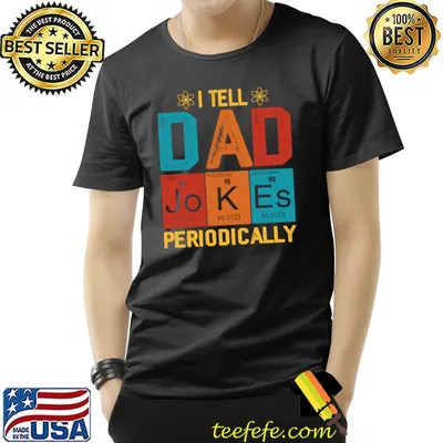 I Tell Dad Jokes Periodically Science Chemistry Teacher Retro T-Shirt