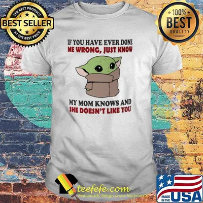 If You have ever done me wrong just know my mom knows and she doesn't like you baby yoda shirt