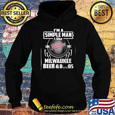 I'm a simple man I like Milwaukee beer and boobs logo shirt