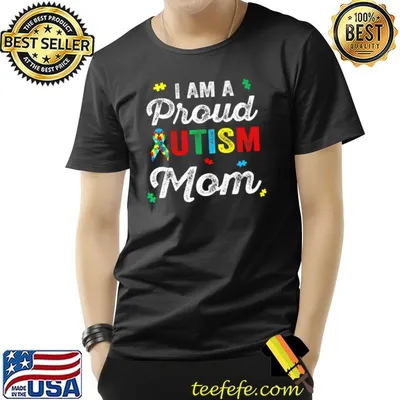 I'm Proud Autism Mom Awareness Puzzle T-Shirt