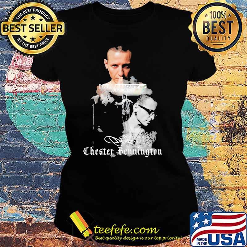 In memory of July 20, 2017 Chester Bennington signature s Ladies tee In memory of July 20, 2017 Chester Bennington signature s Ladies tee