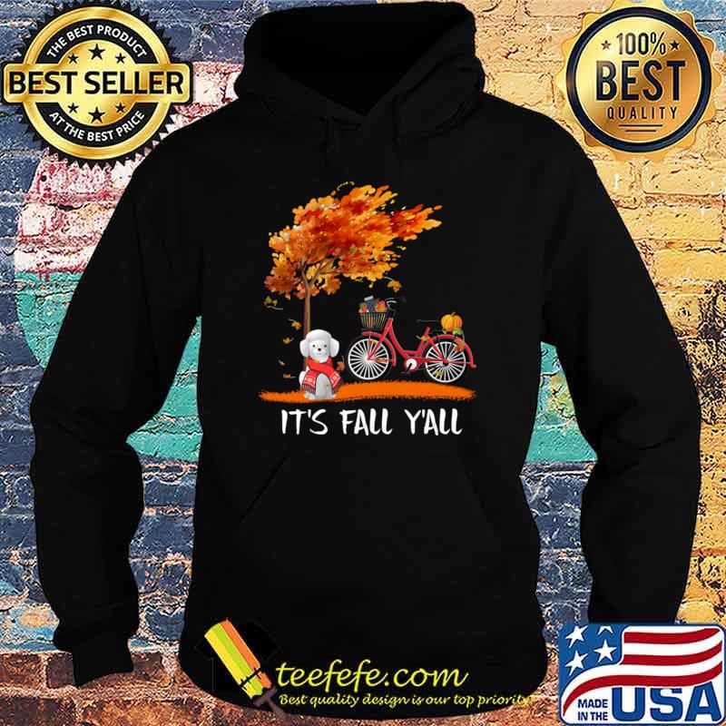 It's Fall Y'all French Poodle Bike Pumpkin Fall Autumn T-Shirt