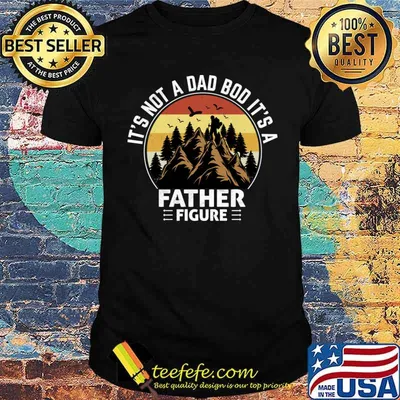 It's Not A Dad Bod It's A Father Figure Vintage Father's Day Mountain T-Shirt