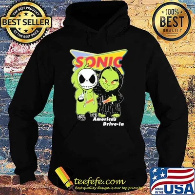 Jack Skellington and grinch Sonic America's Drive in shirt