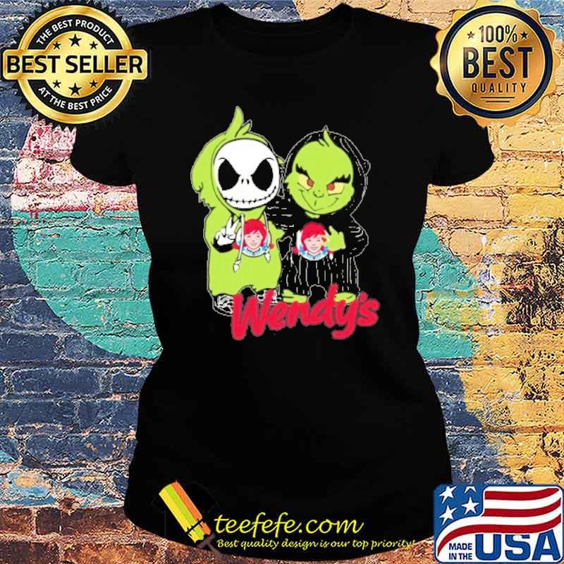 Jack Skellington and grinch Wendy's s Ladies tee Jack Skellington and grinch Wendy's s Ladies tee
