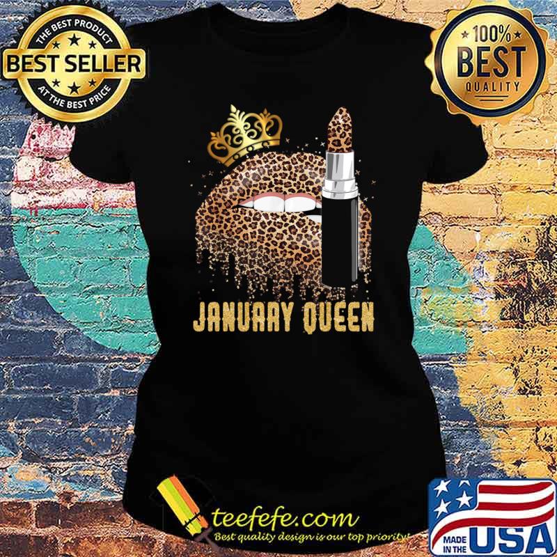 January Queen Leopard Lips Crown January Queen T-Shirt Ladies tee January Queen Leopard Lips Crown January Queen T-Shirt Ladies tee