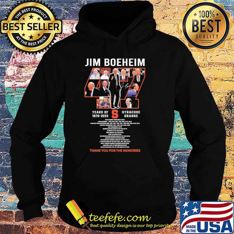 Jim Boeheim 47 years of 1976-2023 syracuse orange thank you for the memories signature shirt