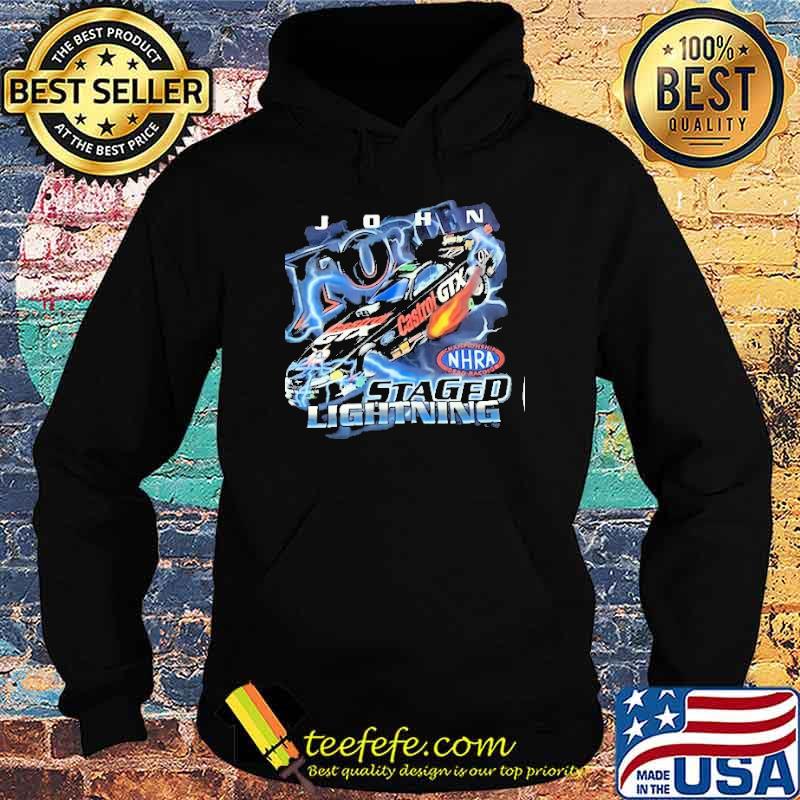 John Force staged lightning castrol shirt John Force staged lightning castrol shirt