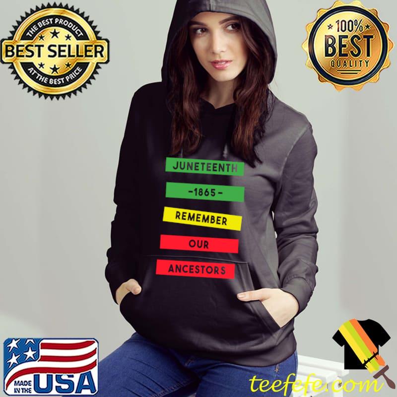 Juneteenth remember our ancestors red green yellow T-Shirt Hoodie Juneteenth remember our ancestors red green yellow T-Shirt Hoodie
