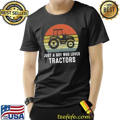 Just A Boy Who Loves Tractors Vintage T-Shirt