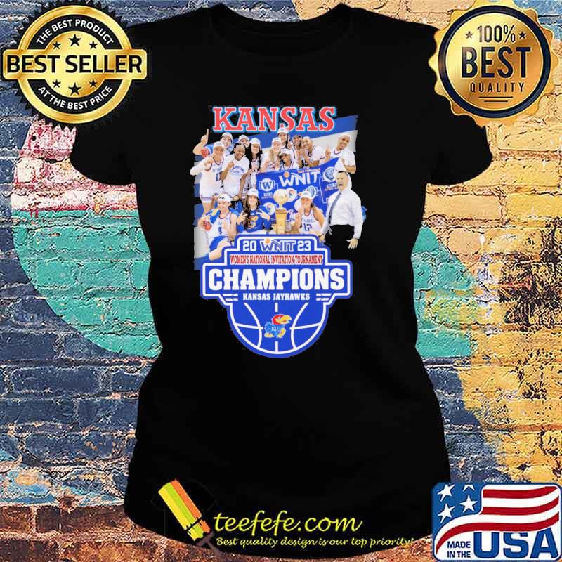 Kansas 2023 women's national invitation tournament champions Kansas Jayhawks s Ladies tee Kansas 2023 women's national invitation tournament champions Kansas Jayhawks s Ladies tee