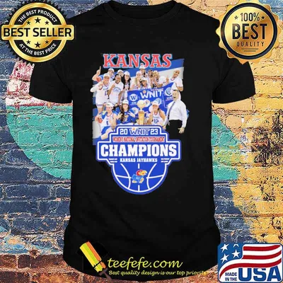 Kansas 2023 women's national invitation tournament champions Kansas Jayhawks shirt
