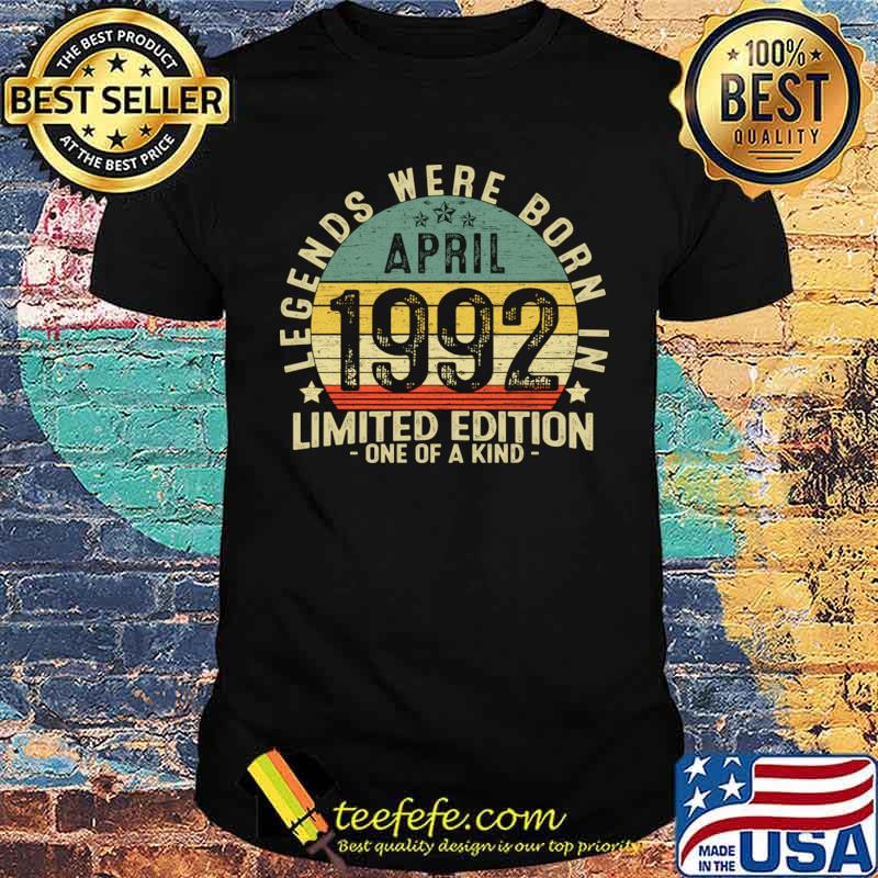 Legends Were Born April 1992 Birthday Indian Actors Vintage T-Shirt