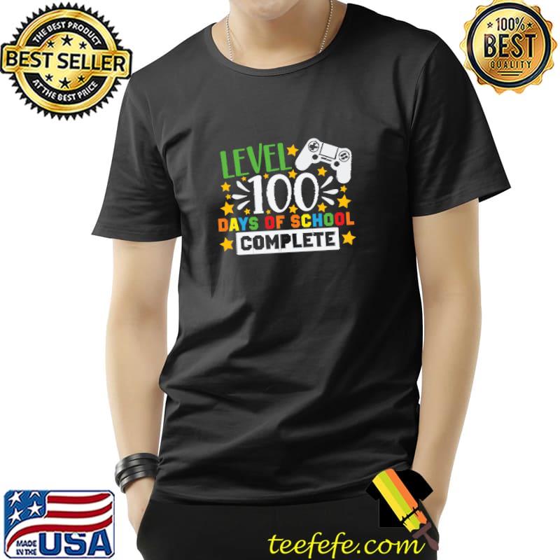 Level 100 days of school complete stars video game T-Shirt