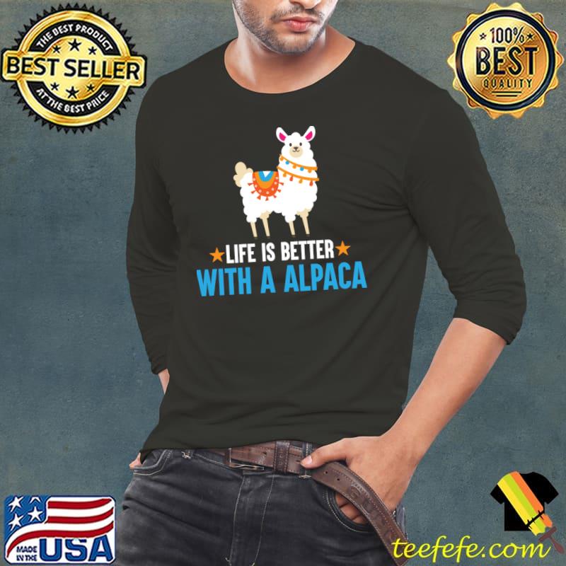 Life Is Better With A Alpaca Stars T-Shirt