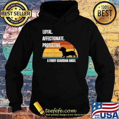 Loyal affectionate protective a furry guardian angel dachshund vintage T-Shirt