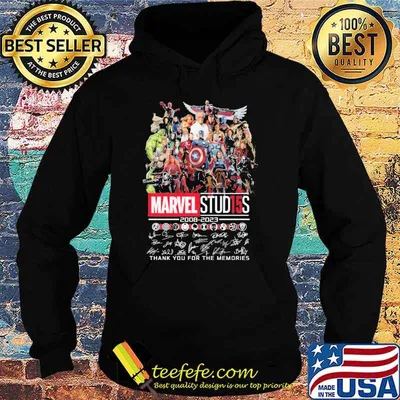 Marvel studios 2008-2023 thank you for the memories signatures shirt