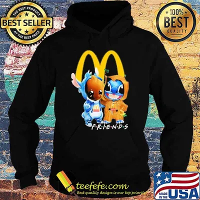 MCDONALD'S friends groot and stitch shirt