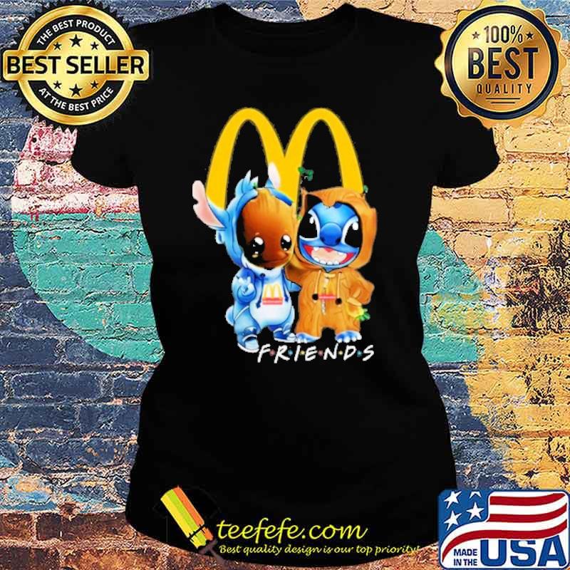 MCDONALD'S friends groot and stitch s Ladies tee MCDONALD'S friends groot and stitch s Ladies tee