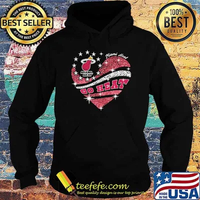 Miami heat go heat diamond heart shirt