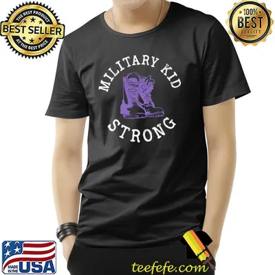 Military Kid Strong Boots T-Shirt