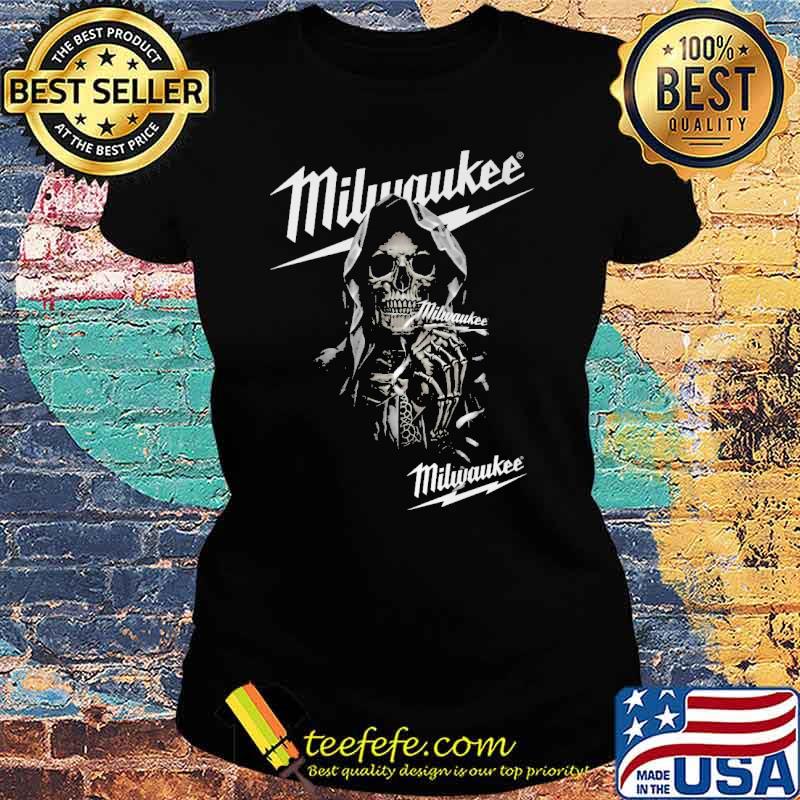 Milwaukee skull halloween s Ladies tee Milwaukee skull halloween s Ladies tee