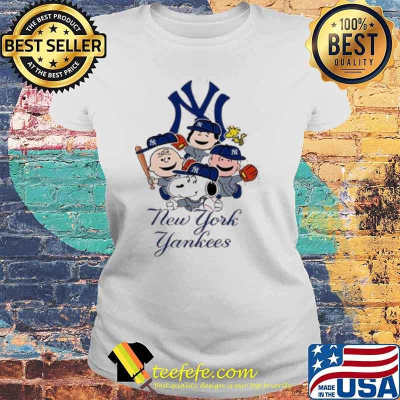 MLB Baseball Snoopy Yankees woodstocks peanut s Laides tee MLB Baseball Snoopy Yankees woodstocks peanut s Laides tee
