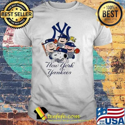 MLB Baseball Snoopy Yankees woodstocks peanut shirt