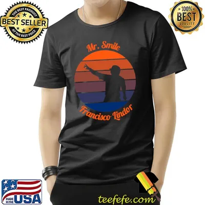 Mr Smile Francisco Lindor New York Vintage Sunset T-Shirt