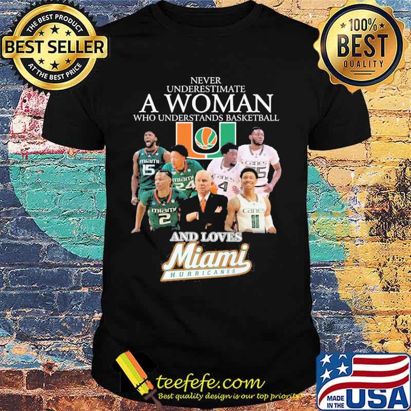 Never underestimate a woman who understands basketball and loves Miami Hurricanes s Unisex Never underestimate a woman who understands basketball and loves Miami Hurricanes s Unisex