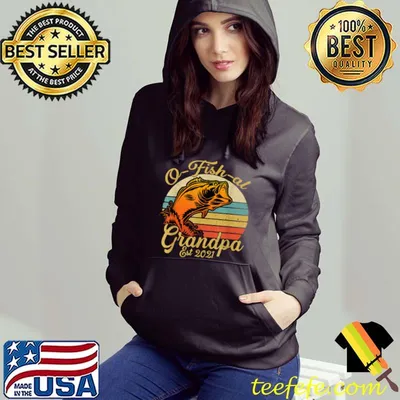 O'fish Al Grandpa Fishing Baby Pregnancy Announcement 2021 Vintage T-Shirt