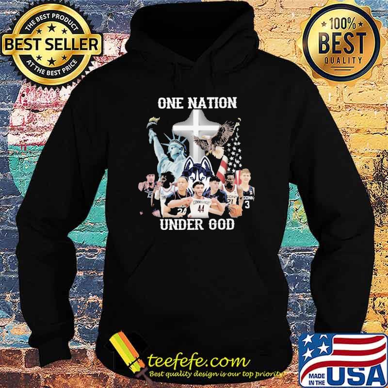 Once nation under god Uconn America flag shirt