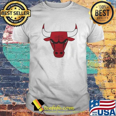 Original branded White Chicago Bulls Primary Mascot shirt
