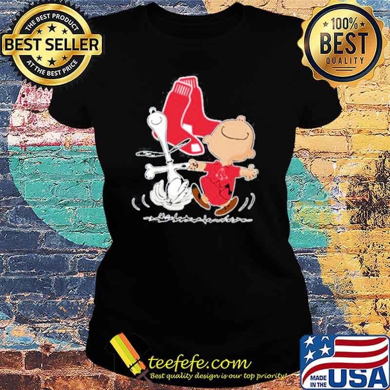 Peanuts Charlie Brown And Friends Boston Red Sox sport s Ladies tee Peanuts Charlie Brown And Friends Boston Red Sox sport s Ladies tee