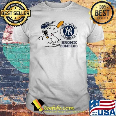 Peanuts Snoopy New York Yankees Bronx bombers shirt
