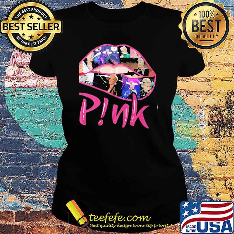 Pink alecia lip singer s Ladies tee Pink alecia lip singer s Ladies tee