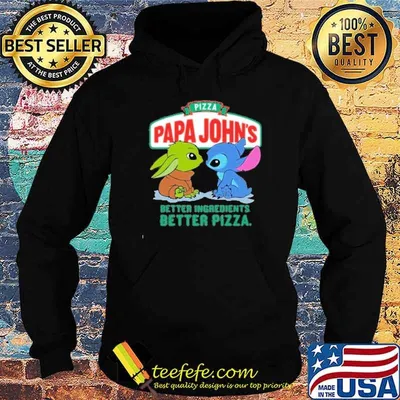 Pizza papa john's better ‌ingredients better pizza baby yoda stitch shirt